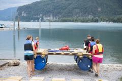 Teamausflug Flossbau